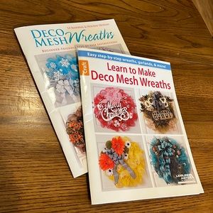 Two craft books, Learn To Make Deco Wreaths, Leisure Arts,